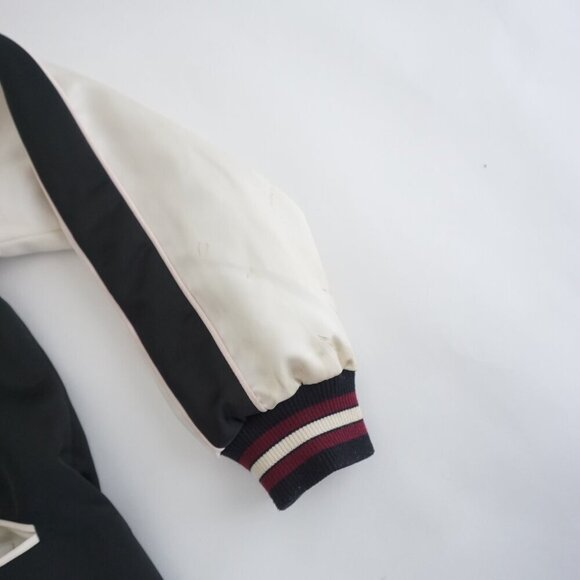 Coach New York Black Pink Floral Reversible Button Up Varsity Bomber Jacket M - Picture 5 of 15